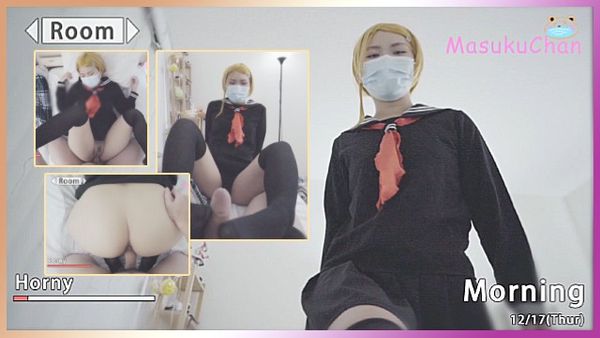 【MasukuChan】POV游戏介面爆操学校制服小妹妹,香气长袜足交,楚楚可怜口交,插入射精满满